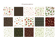CHRISTMAS holiday Watercolor clipart, a Seasonal Illustration by Pattern + watercolor (Thumbnail 7 of 17)