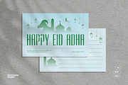 Blue Green Eid Al Adha Greeting Card, a Card Template by Neermana (Thumbnail 1 of 4)