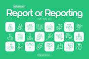 Animated Online Reporting Icon Set, an Outline Icon by Prosymbols (Thumbnail 1 of 5)