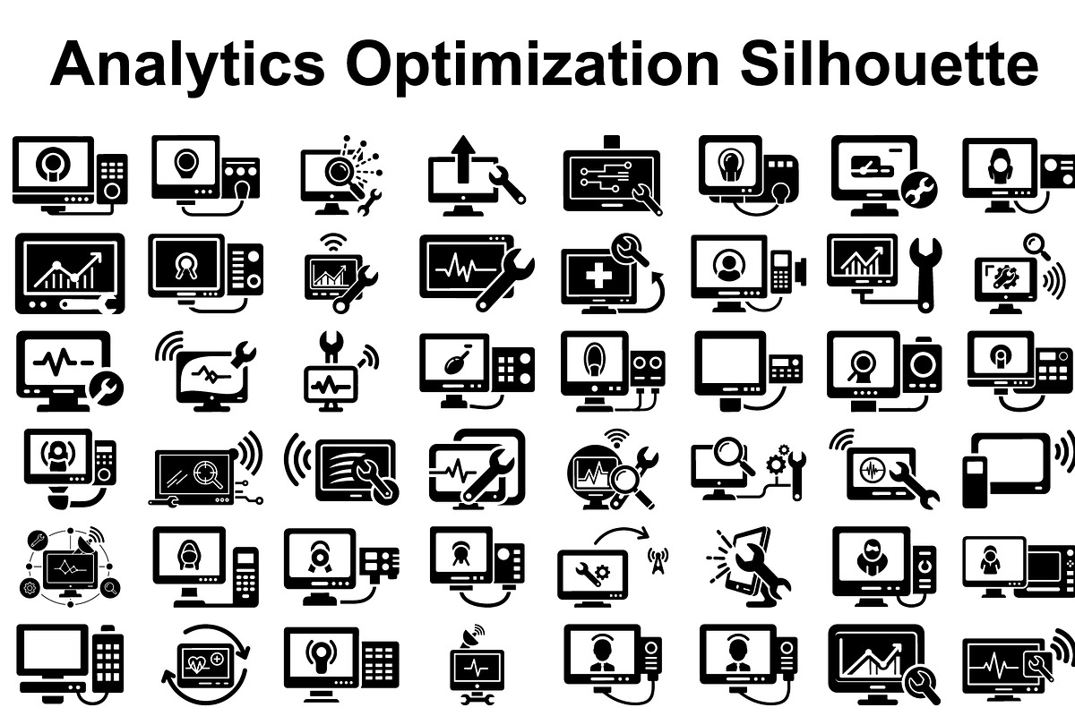 Analytics Optimization Silhouette, an Illustration by hafijul (Photo 1 of 14)