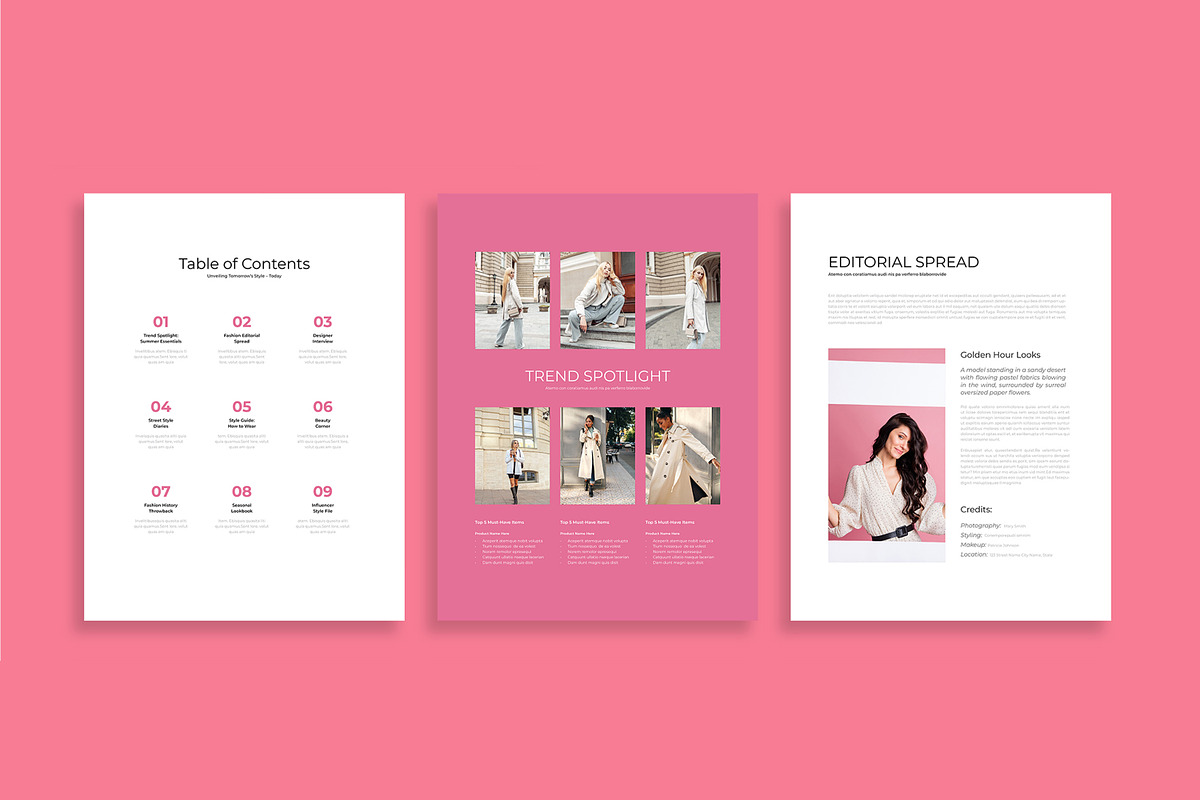 E Book Fashion Magazine Template, an UI Kit Template by MightyDesign (Photo 3 of 10)