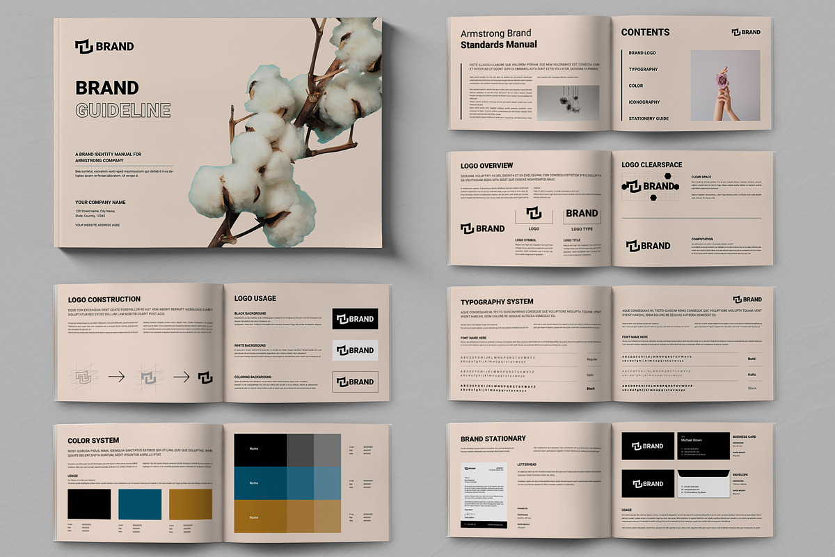 Brand Guideline Template, a Brochure Template by ContestDesign (Photo 1 of 5)