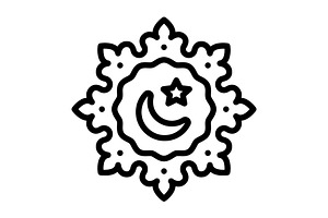 Islam muslim black icon, an Outline Icon by Creative priyanka