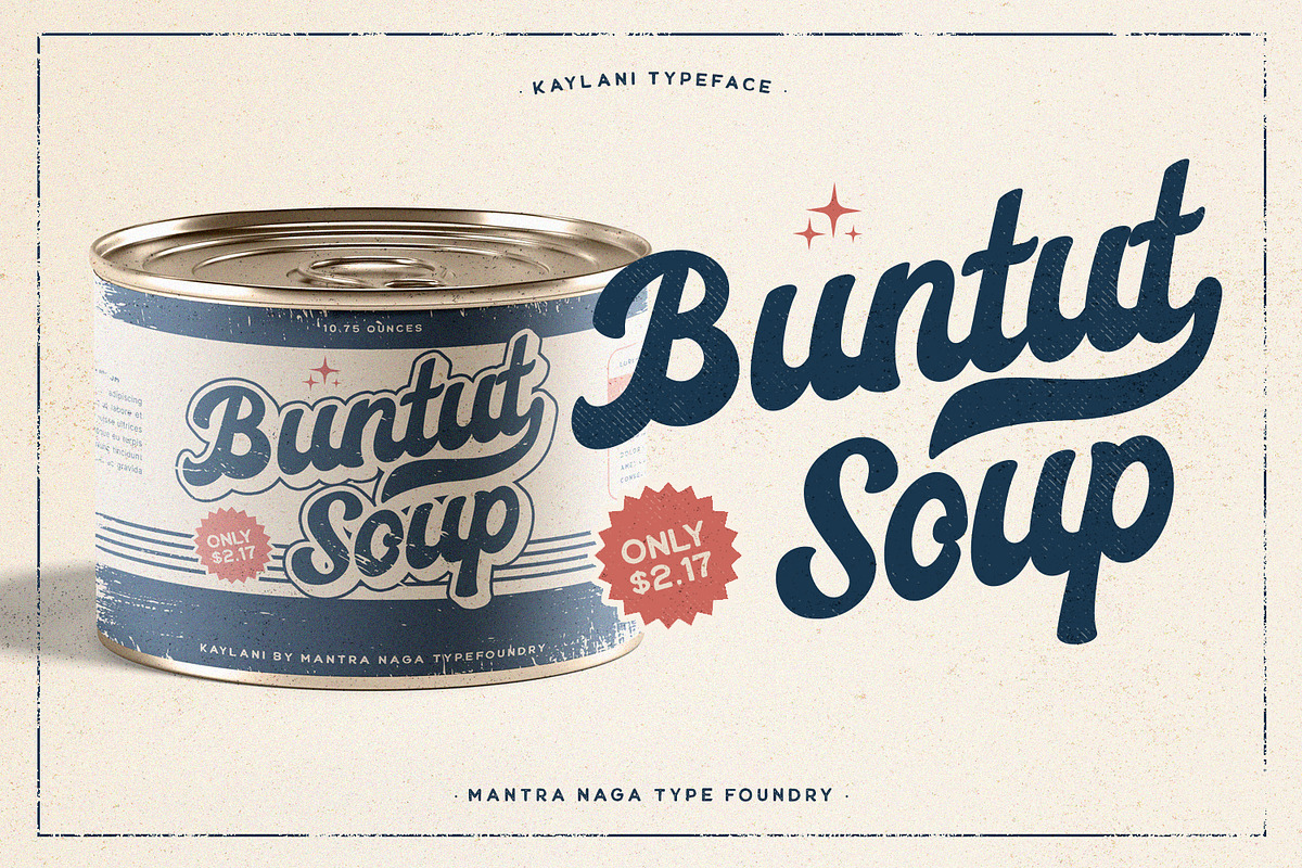 Kaylani - Vintage Script Display, a Script Font by Mantra Naga (Photo 5 of 10)