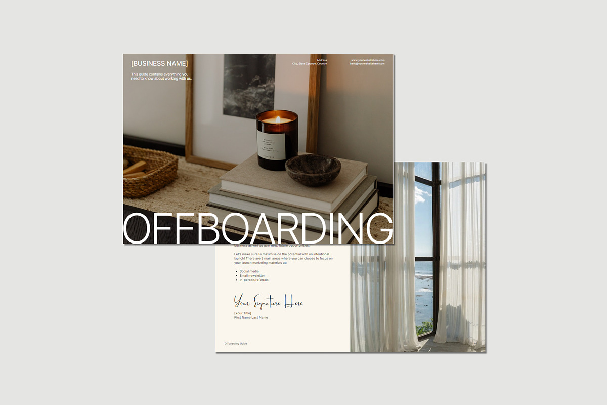 Minimalist Offboarding Guide, a Brochure Template by Gem Media (Photo 1 of 8)