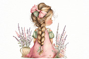 Whimsical summer girl clipart, an Illustration by Designworld (Thumbnail 4 of 7)
