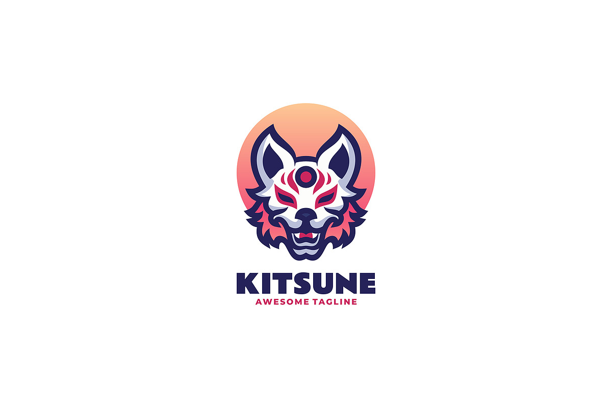 Kitsune Simple Mascot Logo, a Branding & Logo Template by Artnivora.Std