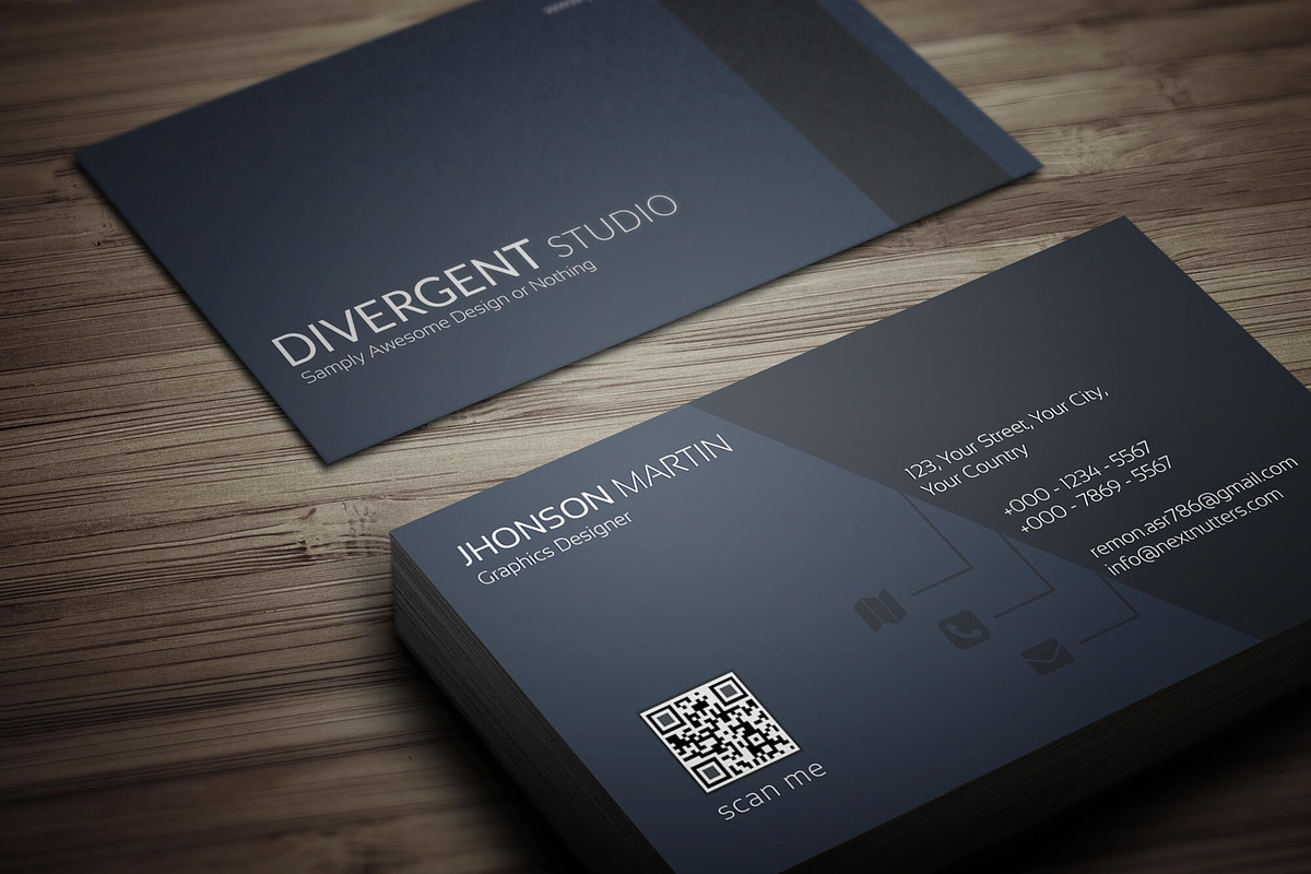 Minimex Business Card, a Business Card Template by Divergent Studio (Photo 3 of 4)