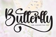 Butterfly | Script Font, a Handwritten Font by Scratchones (Thumbnail 1 of 9)