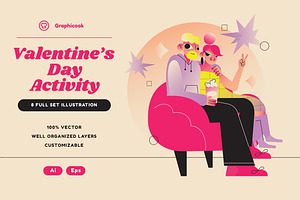 Valentine Day Activity Illustration