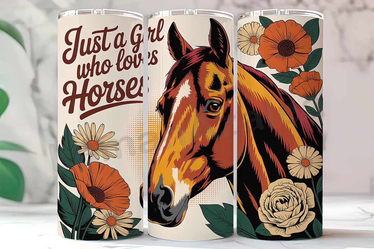 Girl Loves Horses 20oz Tumbler, an Arts & Entertainment Photo by LamanAzalea (Photo 1 of 2)