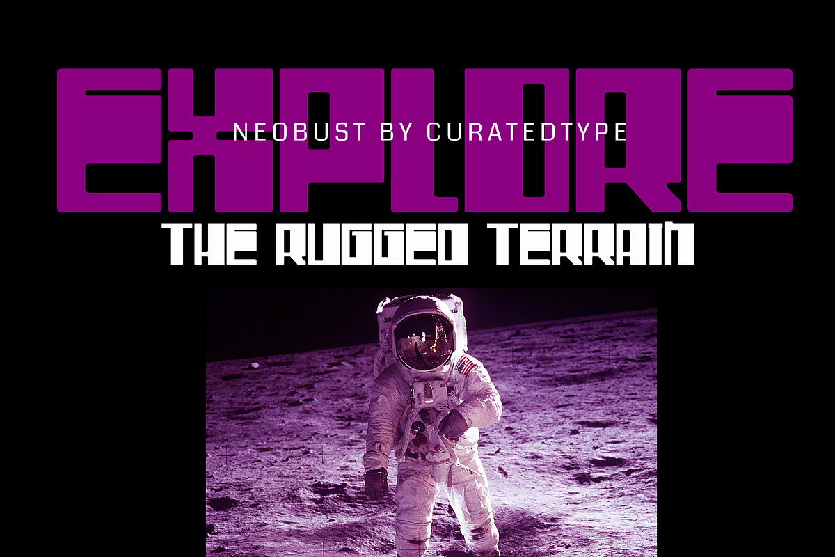 Neobust - Futuristic Display Font, a Sans Serif Font by CuratedType Studio (Photo 9 of 12)