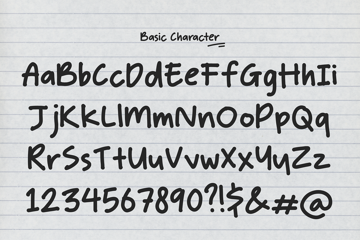 Funny Days | Cute Hand Drawn Font, a Handwritten Font by Denustudios (Photo 10 of 12)