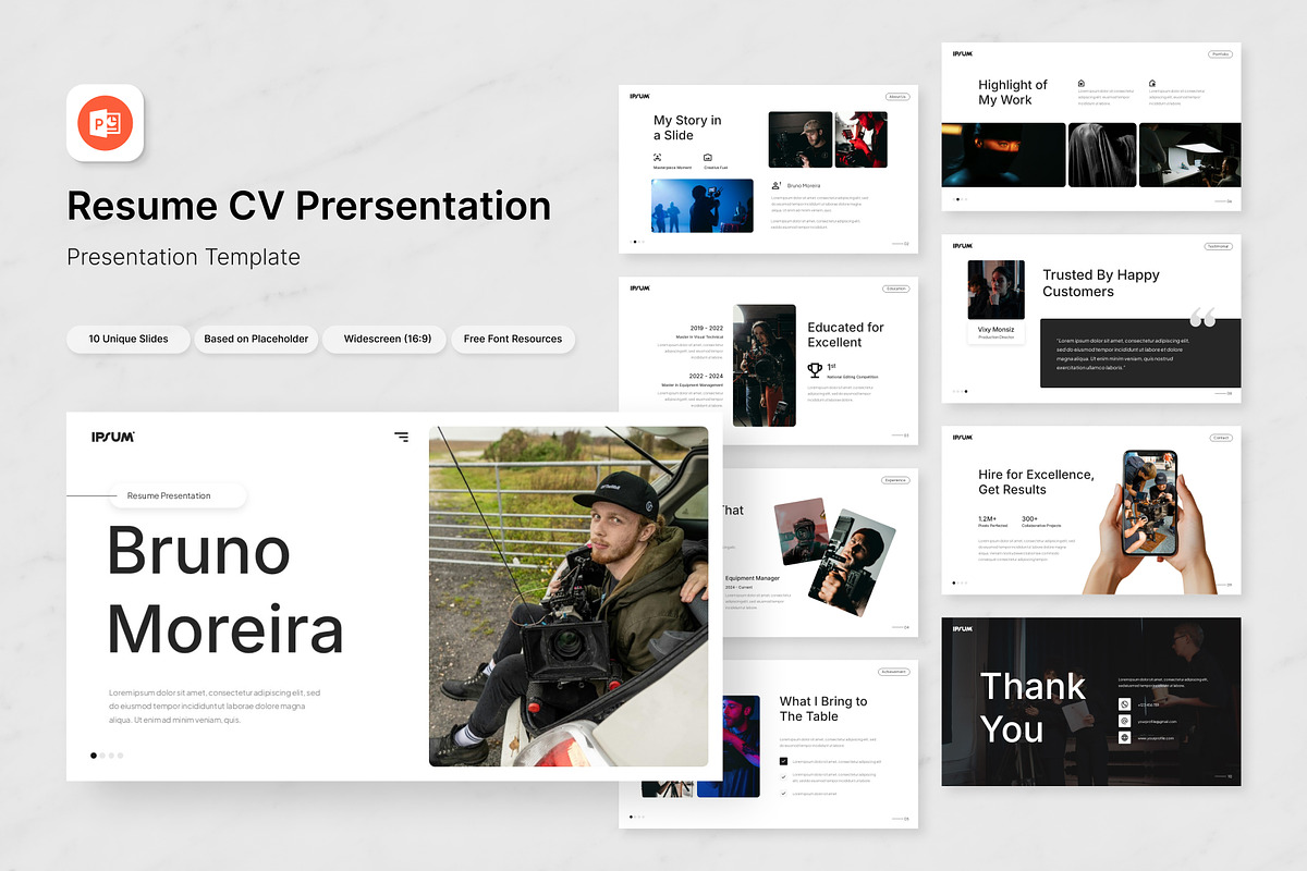 Resume CV Presentation PPT, a Presentation Template by Antstheme (Photo 1 of 2)