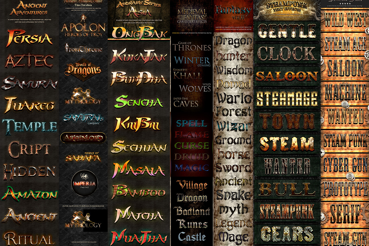Action Sci-Fi Fantasy Text Effects, a Layer Style Add-On by pixelsao (Photo 8 of 11)