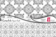 Graphite Floral Digital Paper Pack, a Pattern Graphic by InkBite Designs (Thumbnail 3 of 3)