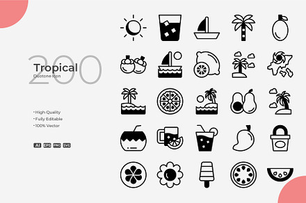 Tropical Duotone Icons, a Duotone Icon by Bloodline