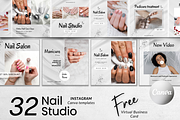 32 MANICURE Instagram Canva Template, a Social Media Template by Talipic Designs (Thumbnail 1 of 7)