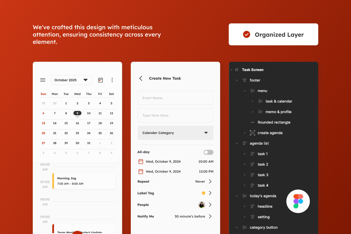 Taskify - Task & Calendar Mobile App, an App Template by trabaskriya (Photo 2 of 5)