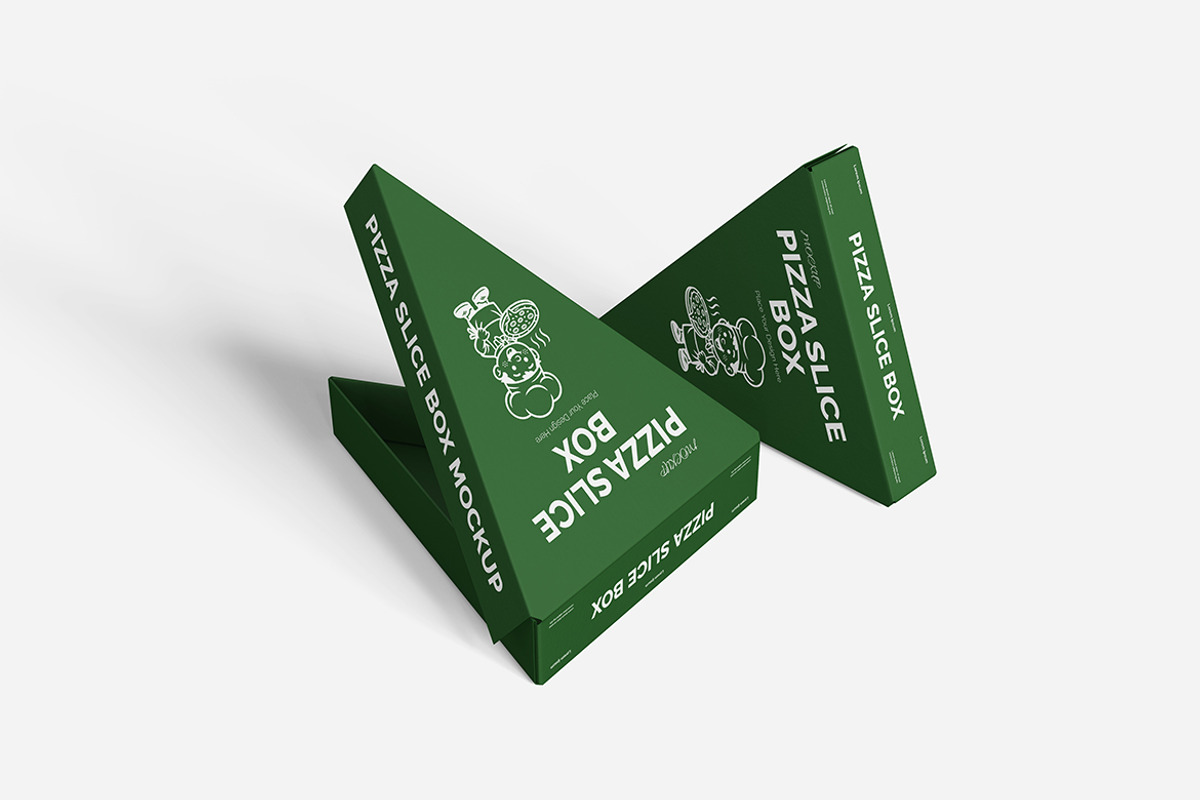 Pizza Slice Box Mockup, a Product Mockup by bimockup (Photo 3 of 6)