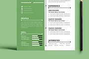 Green Resume Design Template, a Resume Template by MightyDesign (Thumbnail 5 of 8)
