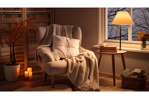 inviting warm interior ai generated, an Architecture Photo by pikepicture