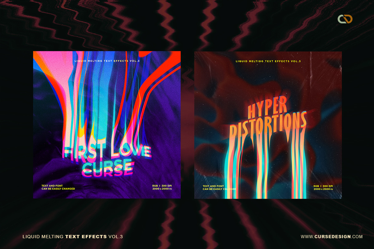 Liquid Melting Text Effects Vol.3, an Action Add-On by Cursedesign (Photo 3 of 9)