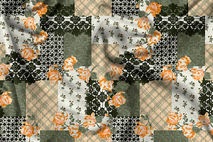 Rose Patchwork Floral Pattern