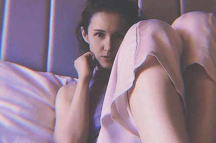 Beautiful pleasant woman brunette