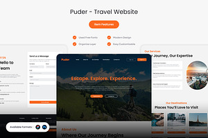 Risau - Marketing Website Template, an UI Kit Template by Kmg Design