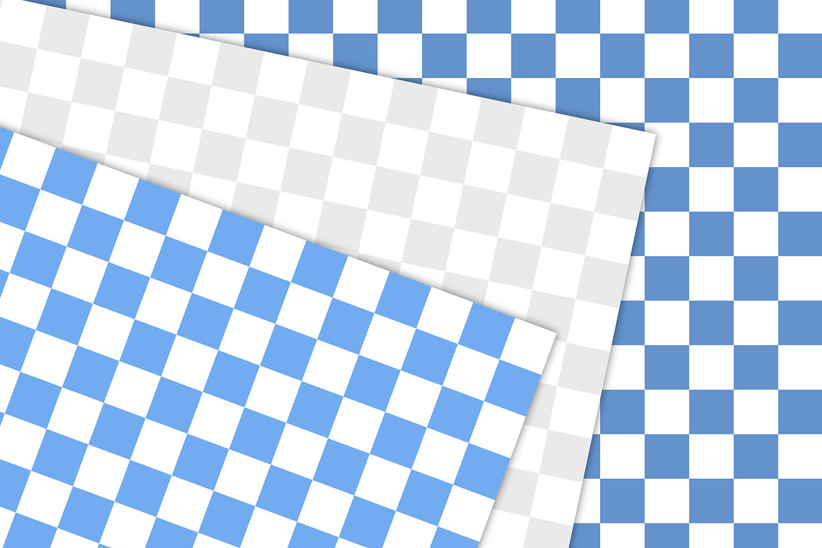 Blue Checkerboard Patterns, a Pattern Graphic by Patterns for Dessert (Photo 2 of 5)