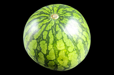 Watermelon isolated on black background, a Food & Drink Photo by GoodGoods