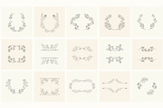 Hand drawn floral frames. Bundle., a Decorative Illustration by Designwork (Thumbnail 11 of 21)