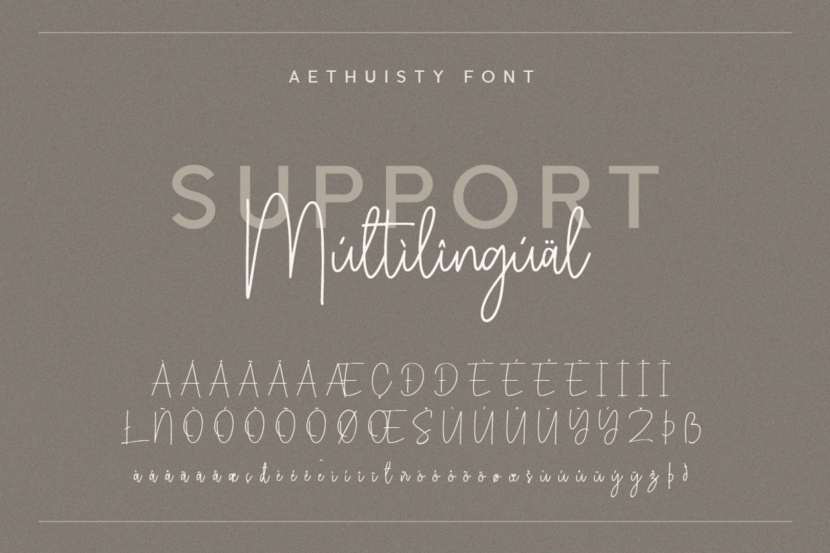 Aethuisty Handwritten Script Font, a Script Font by Typebae (Photo 8 of 8)