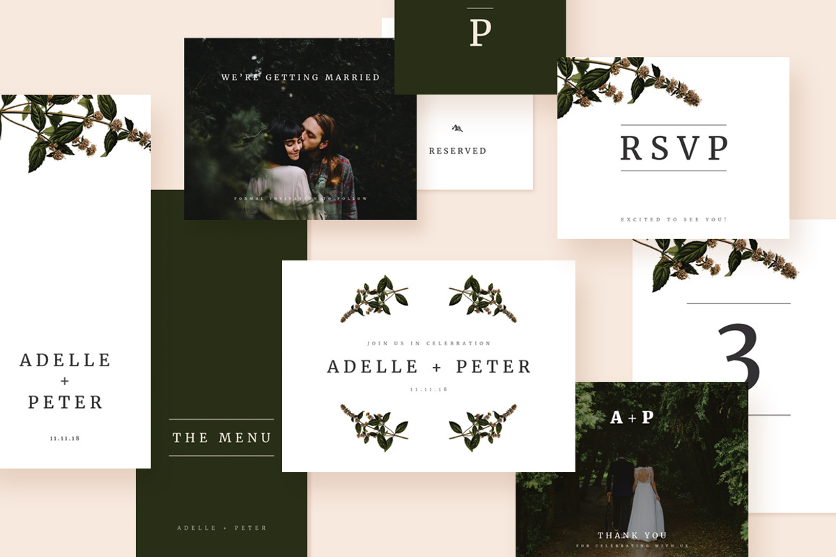 Simply Modern Wedding Suite, an Invitation Template by Prixel Creative (Photo 1 of 5)