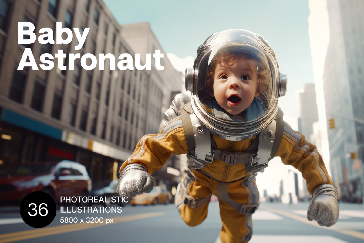 Baby astronaut - 36 images, a Person Illustration by Handmadefont (Photo 1 of 10)