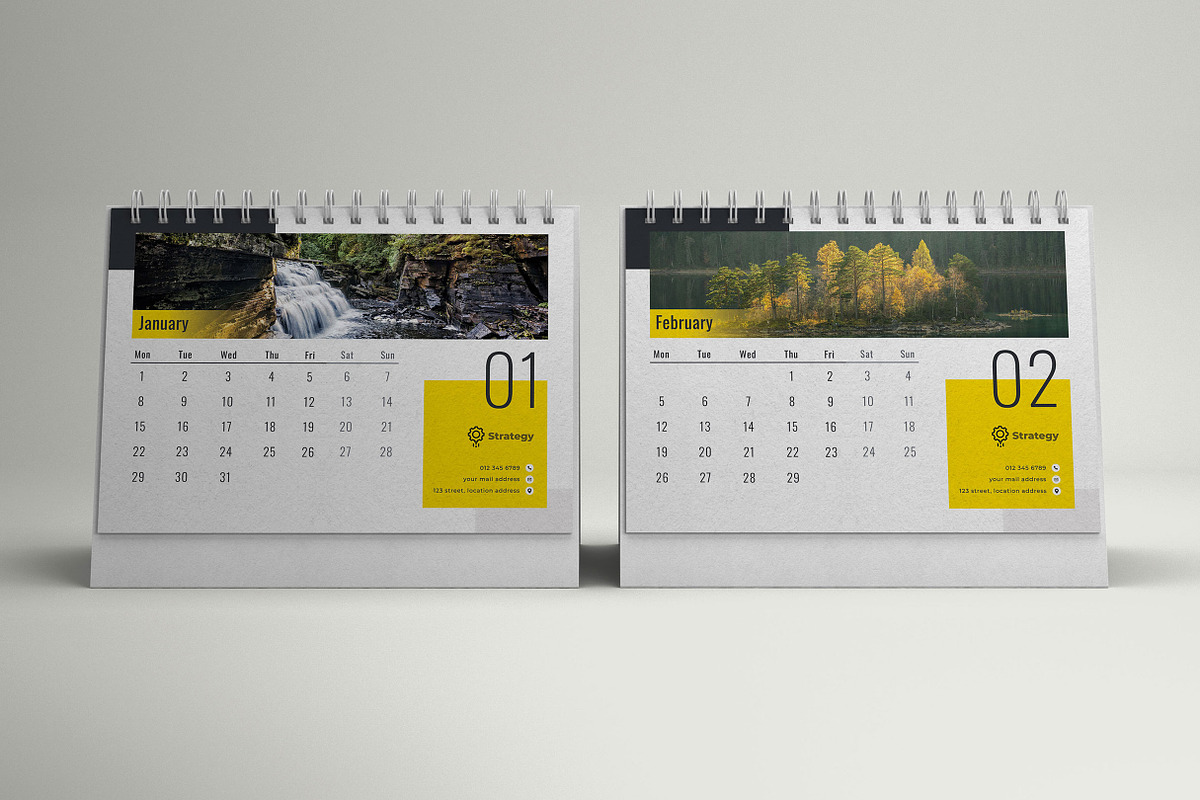 Desk Calendar 2024, a Print Template by Uiparvin (Photo 2 of 2)