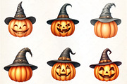 Pumpkin Witch Hat Clipart, an Illustration by CrexoraLab (Thumbnail 4 of 5)