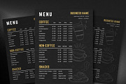 Modern Cafe Menu Canva Template, a Flyer Template by Melanie Peterson (Thumbnail 1 of 2)