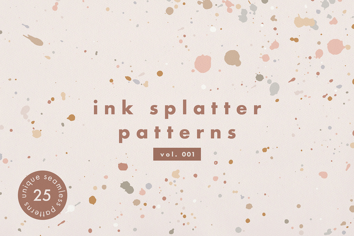 Ink Splatter Patterns Volume 001, a Pattern Graphic by Megs Lang (Photo 1 of 13)