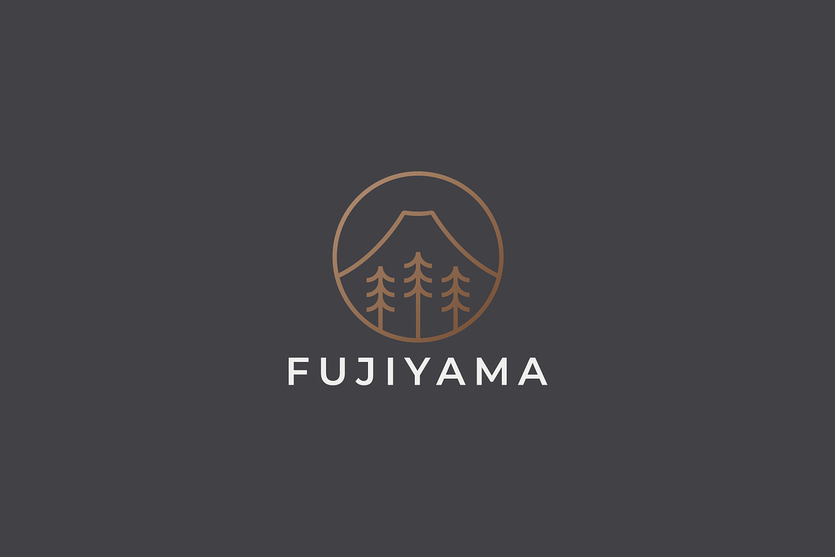 Elegant Gold Circular Fujiyama Logo, a Branding & Logo Template by Signatoro (Photo 2 of 2)