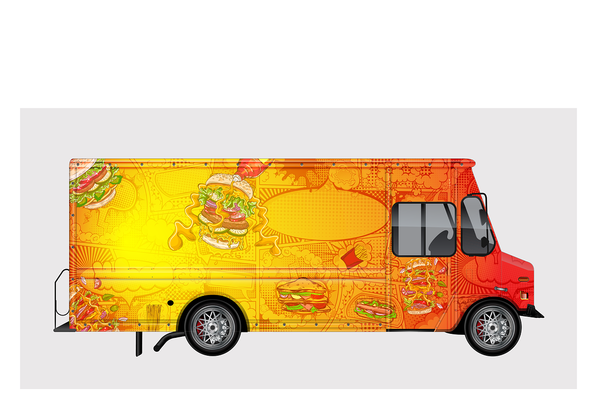 Vibrant Food Truck Design, a Food Illustration by CarWrap design (Photo 2 of 3)