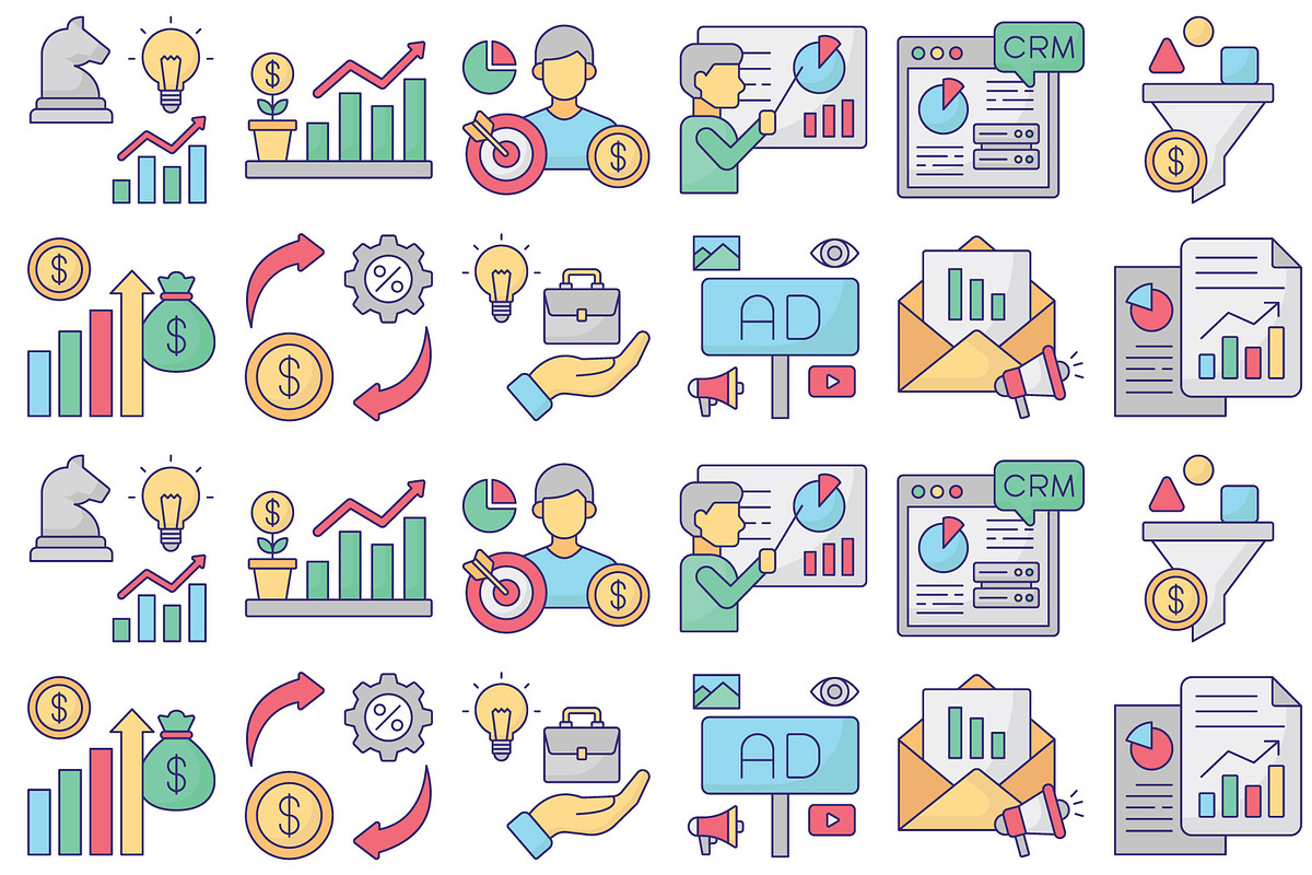 Business Management Vector Icons, an Outline Icon by Vector Portal (Photo 2 of 6)