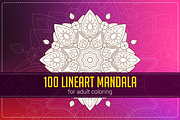 100 Lineart Mandala, a Decorative Illustration by 611 Studio (Thumbnail 1 of 8)