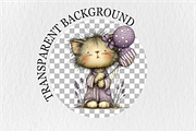 Whimsical 4th of July Cats Clipart, a Seasonal Illustration by Rose Art (Thumbnail 5 of 5)