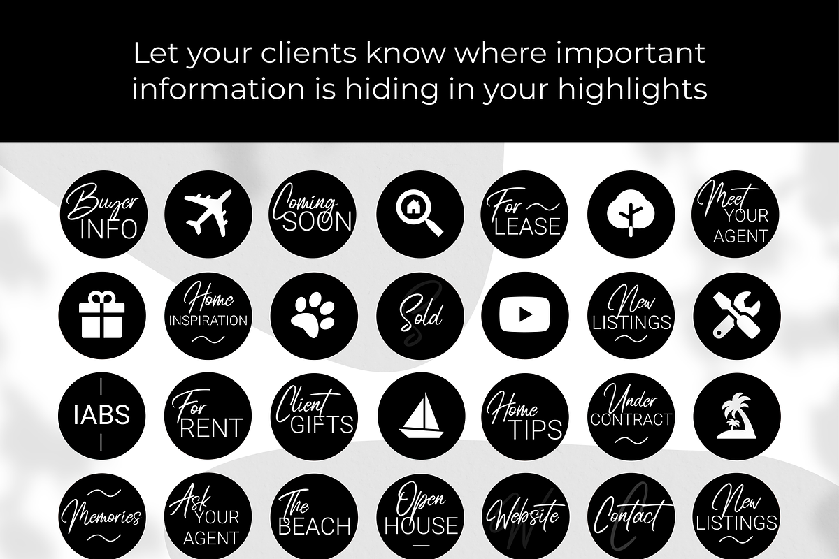 60 Real Estate Instagram Highlights, a Social Media Template by DesignKora (Photo 2 of 7)