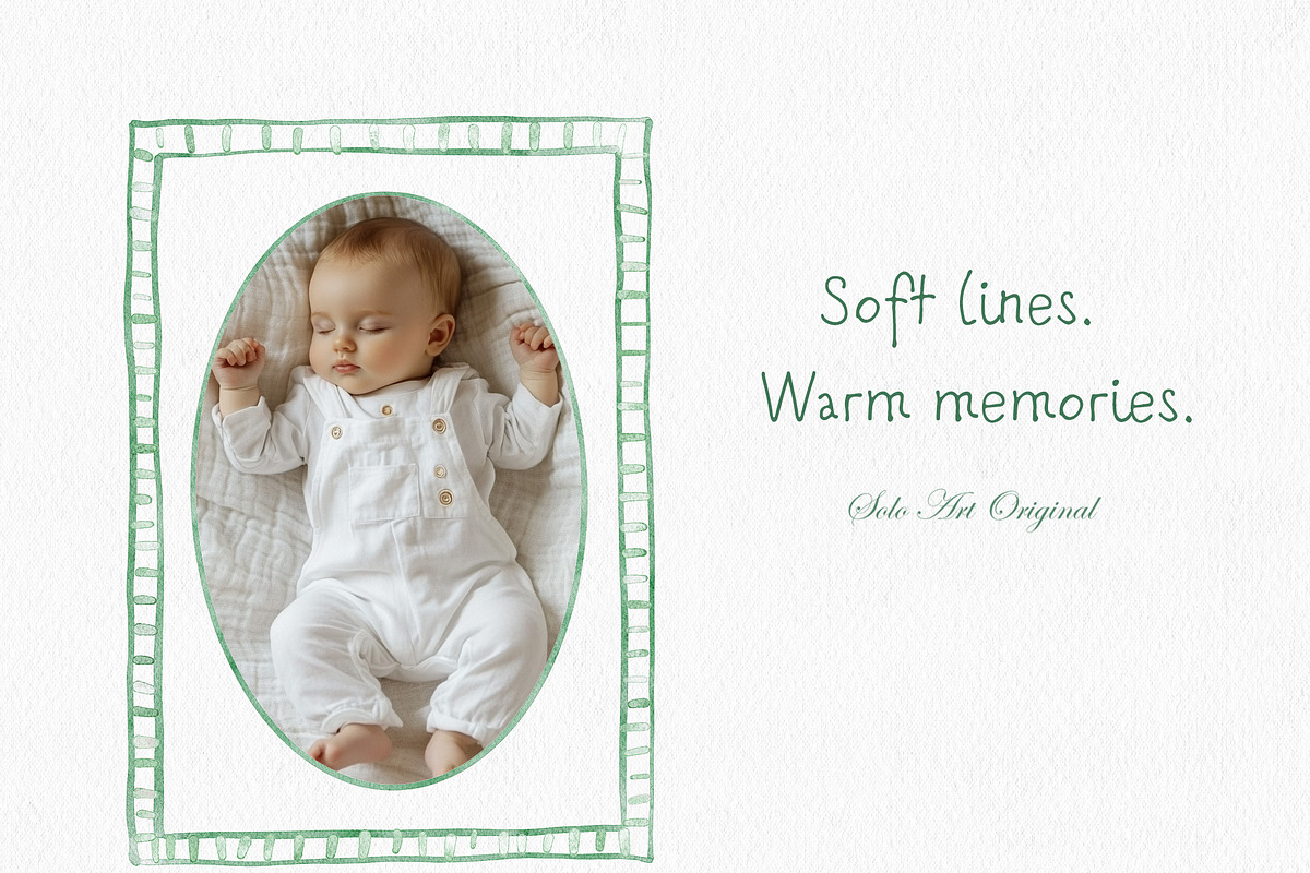 Hand-Drawn Watercolor Frames, a Graphic by Solo Art Original (Photo 4 of 6)