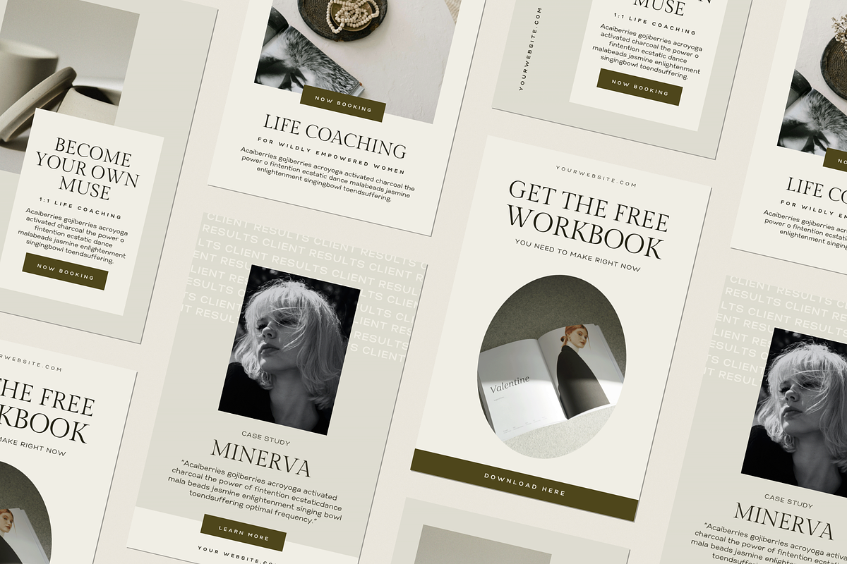 Luxury Canva Pinterest Templates, a Social Media Template by Glo Design Studio (Photo 5 of 10)