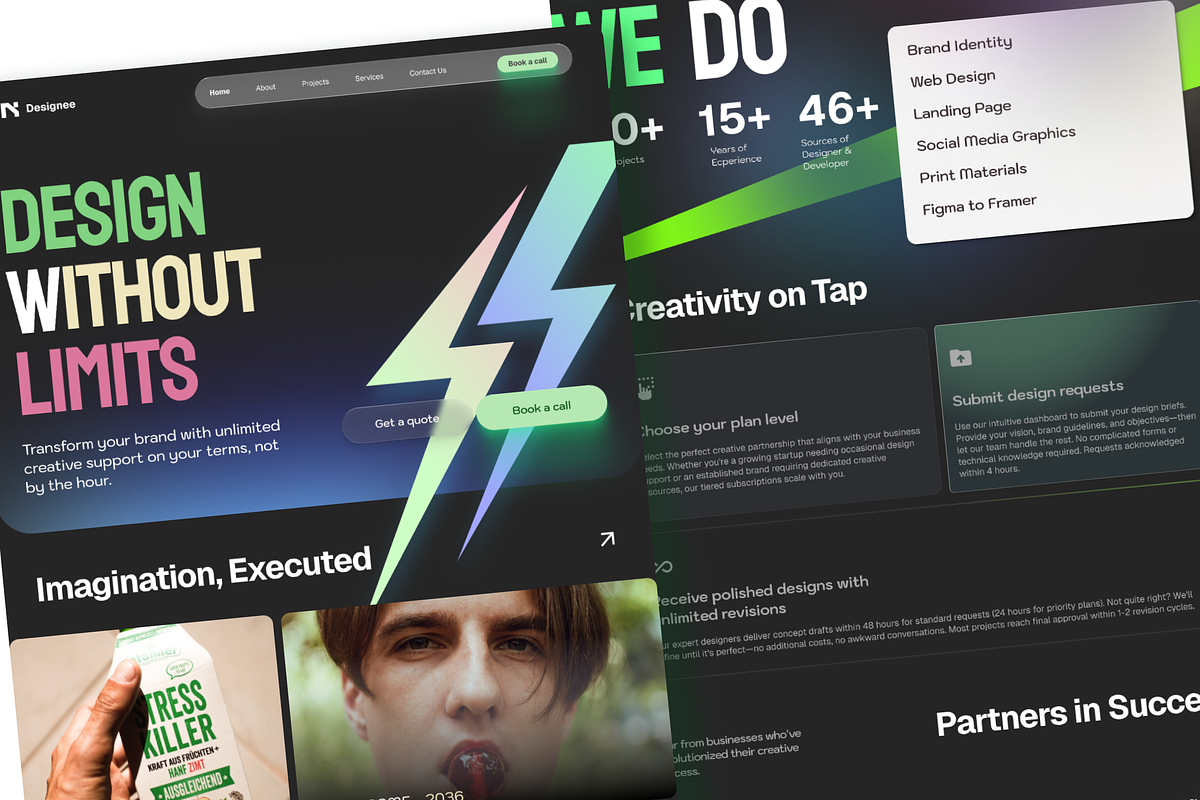 Design Agency Landing Page, a Landing Page Template by BeadyLab (Photo 1 of 8)