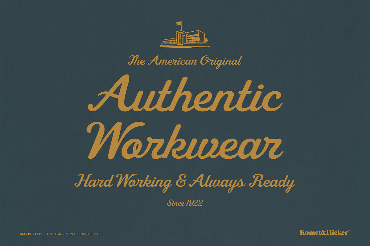 Marchetti - A Vintage Style Script, a Script Font by Komet & Flicker (Photo 9 of 15)